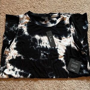 Lulu's Monochrome Tie-Dye Dress